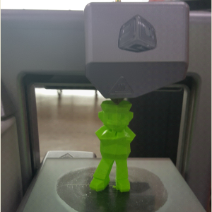 Lille grøn 3Dprintet figur