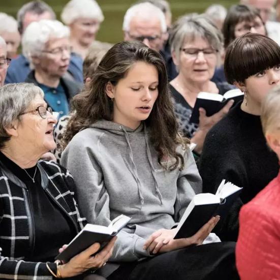 Fællessang på Næstved Bibliotek.