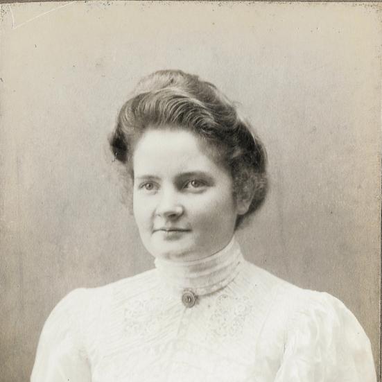 Portræt af Ellen Jensen-Saltø. Fotokreditering: Familien Jensen-Saltø.