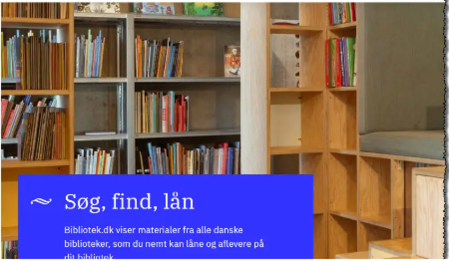 Skærmdump fra det nye Bibliotek.dk
