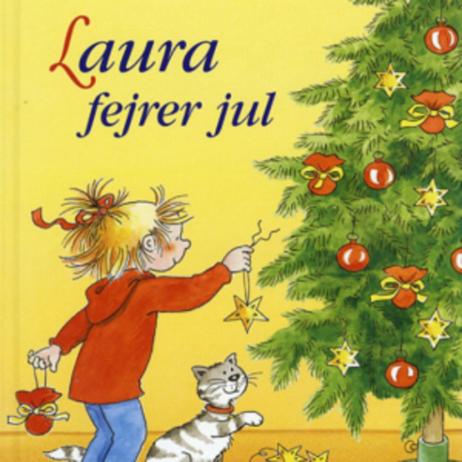 Del af forsiden på bogen "Laura fejrer jul"