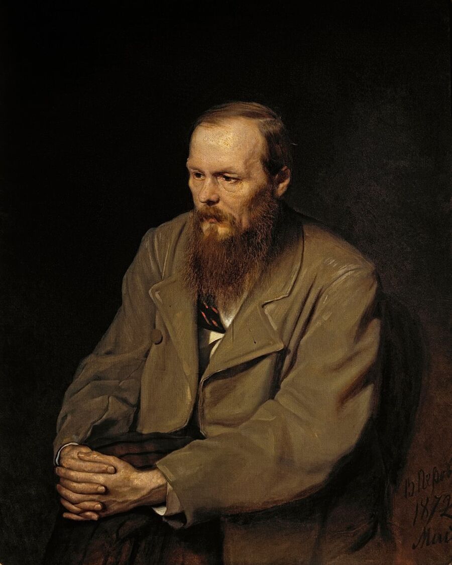 Portræt af Fjodor Mikhajlovitj Dostojevskij malet af Vasily Perov. Foto fra Wikimedia Commons.