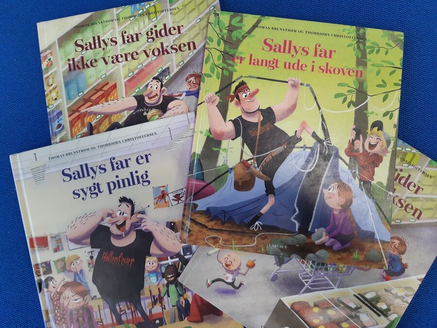 Bøger i serien om "Sallys far" - Foto: Lene Holst Schmidt