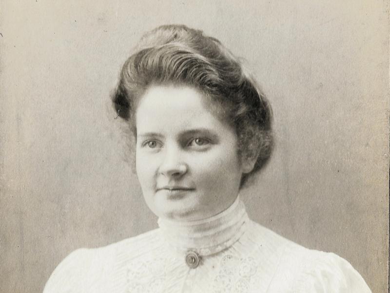Portræt af Ellen Jensen-Saltø. Fotokreditering: Familien Jensen-Saltø.
