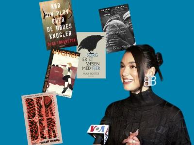 Dua Lipa og fem af de titler, som har været med i hendes bogklub og som optræder i artiklen.