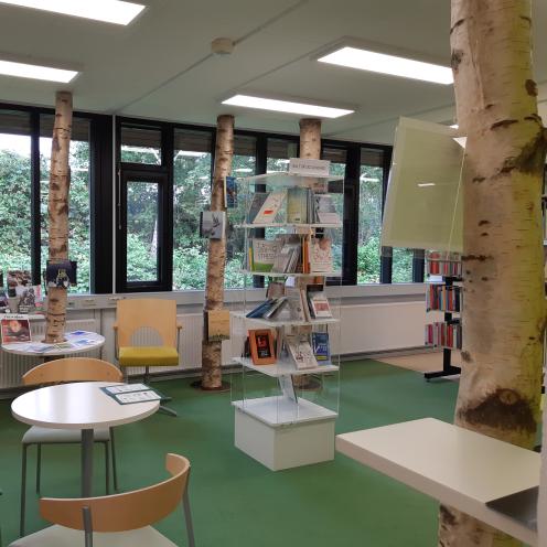 Billede af interiør på Fuglebjerg Bibliotek