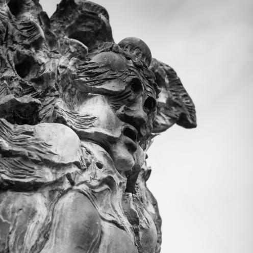 Sort/hvidfoto af Slattenpatten på Axeltorv i Næstved. Fotokreditering: Lea, Næstved Bibliotek og Borgerservice.